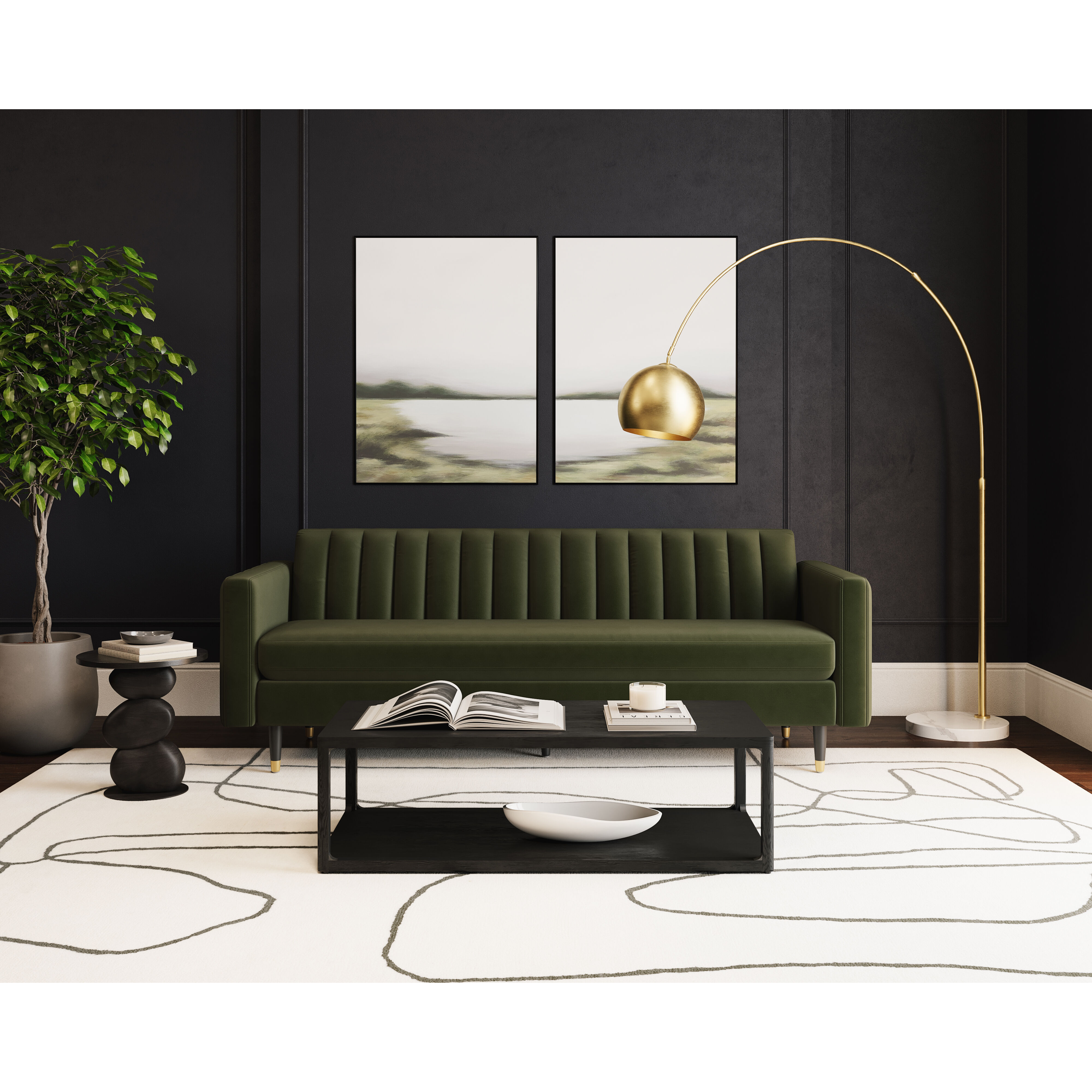 Yosi Moss Green Sofa